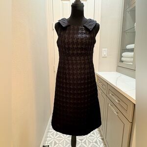 Merona Black Textured Houndstooth Dress